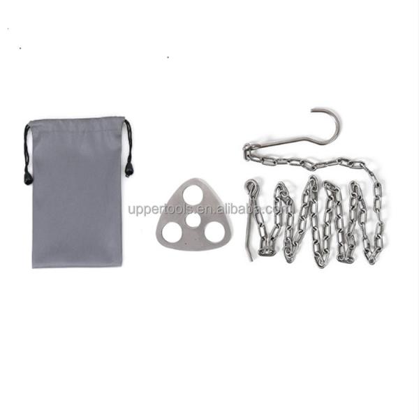 Stainless Steel Picnic Tripod Convenient and Adjustable for Outdoor Campfire Barbecue