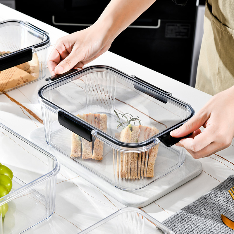 Custom Portable Eco-Friendly Microwaveable Plastic Lunch Box Set Food Container with Lid for Outdoor Camping