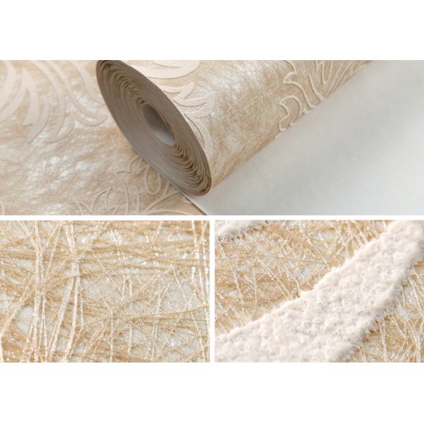 Leaf Pattern European Style Wallpaper For Living Room , Non Woven Wallcovering