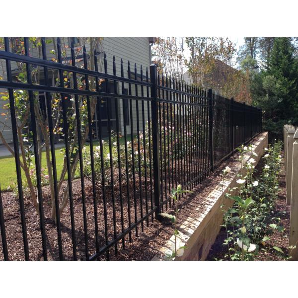 Power Coated Tubular Steel Fence Panel EU Market Garden Fencing