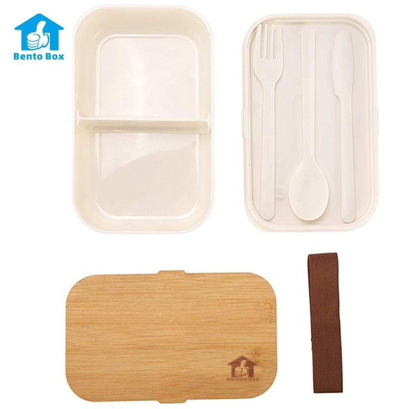Bamboo Lid Bento Lunch Box 1000ml Capacity for Healthy Eating and Sustainable Living