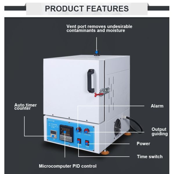 Liyi 1200 Degree Precision Lab Heating Equipment Heats up to 1000C High Temperature Ceramic Muffle Furnace, 1000 Degree Oven