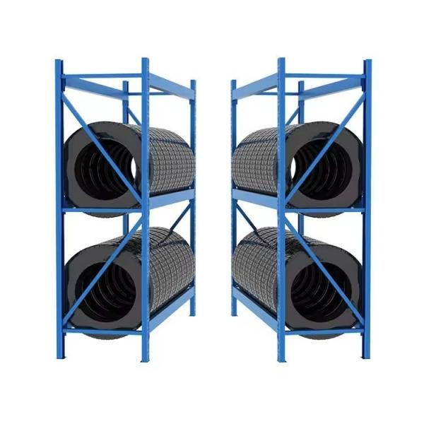 Customized And Adjustable Steel Wheel Racks For Car Tire Display By OEM ODM Supplier