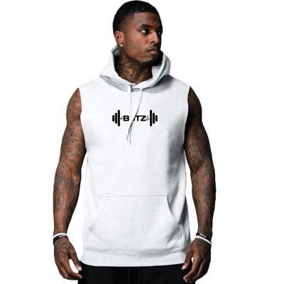 Vestuário por atacado Homens Impressão de logotipos de poliéster Hoodies sem mangas