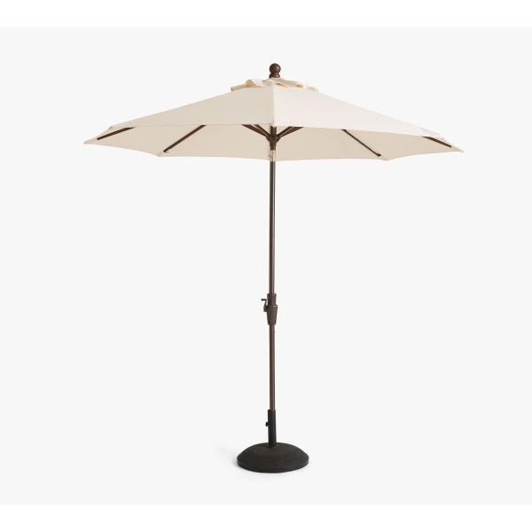 Aluminum Frame Tilt Sun Shade for Garden Restaurant AJUNION 9ft Round Patio Umbrella