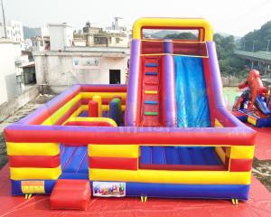 corrediças Bouncy adultas do castelo do parque de diversões inflável do PVC de 0