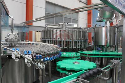 Glass Bottle Juice Filling Line / Fruit Juice Bottling Capping Equipment