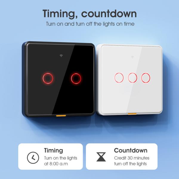 Tuya Zigbee Smart Light Switch – No Neutral Wire, No Capacitor Needed, 100-250V, Voice & App Control, Alexa & Google Home Compatible, EU Touch Switch