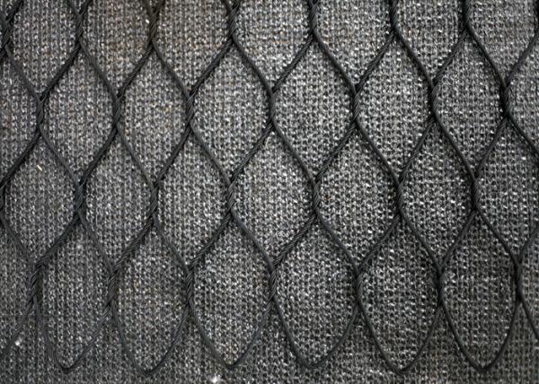 Black Oxide Hand Woven Wire Rope Mesh , Stainless Steel Diamond Wire Mesh Fencing