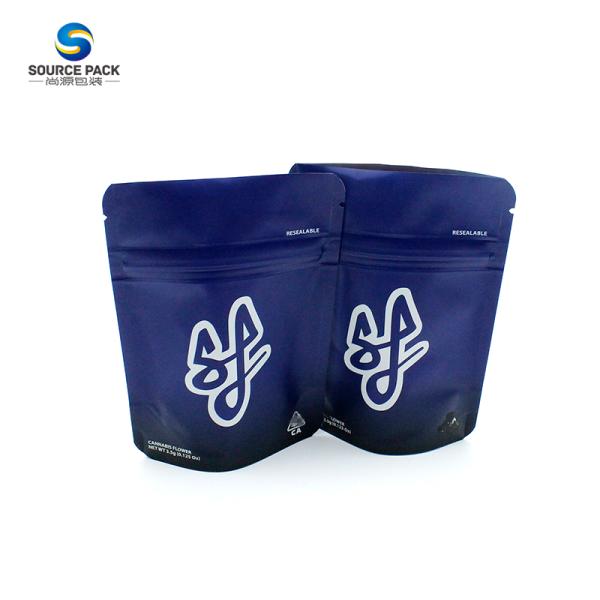 Fermeture à glissière étanche à l'humidité sacs d'emballage de mauvaises herbes Logo personnalisé gravure d'impression à l'odeur étanche Mylar