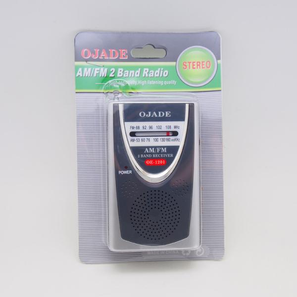 OE-1201 FM AM Radio With Bluetooth Support and Built in Speaker for Earphone Listening AA Battery Included