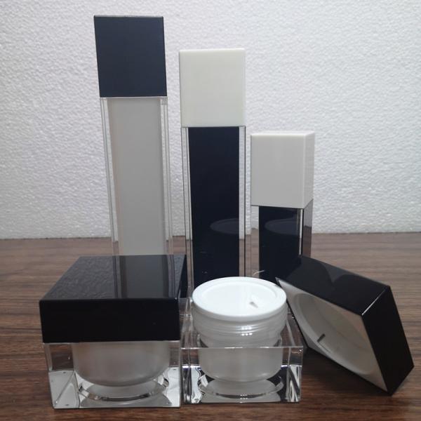 Frascos de creme cosméticos de creme do acrílico 30ml dos cuidados com a pele