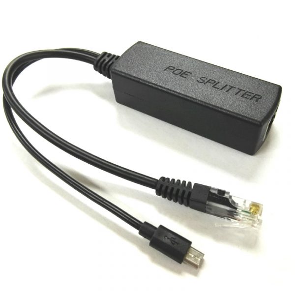 Splitter 10/100/1000M 5V 2A PoE с микро- портом USB, IEEE 802.3af уступчивым