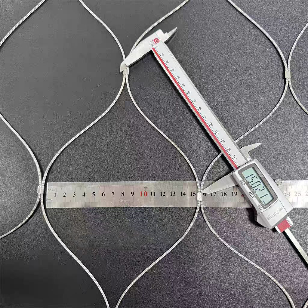 Stainless Steel Anti Corrosion Strong Wire Rope Mesh Use For Stair Railing Mesh