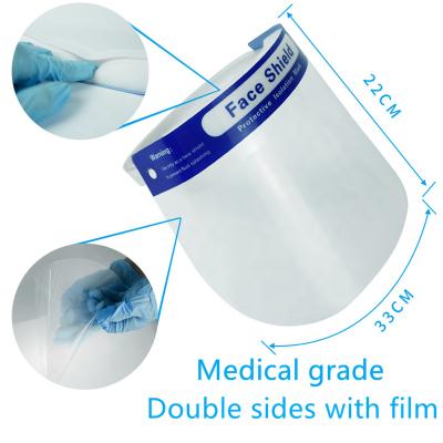 OEM ODM Medical Protective Face Shield With Elastic Band And Sponge Headband