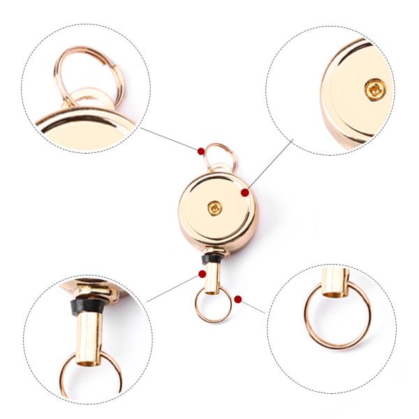 Deyi Сдвигаемый металлический значок катушка вращающийся клип аллигатора Студенты, учителя, офисные работники