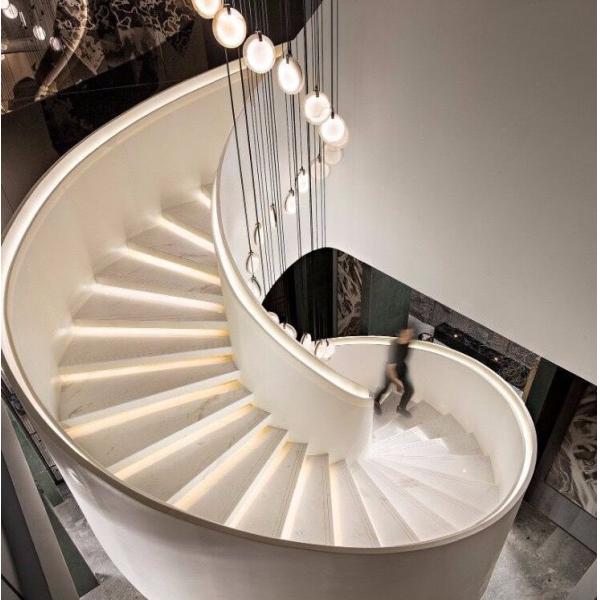 Испанское современное искусство дизайн лестница отель вилла декорация гипсовый потолок свет освещение