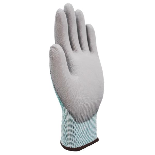 4X42E 13 Gauge PU Palm Industrial Gloves Polyester Liner Wear Resistant Construction Gloves
