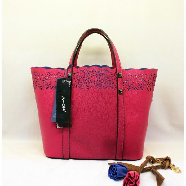 2016 new summer temperament simple casual hollow handbag shoulder bag