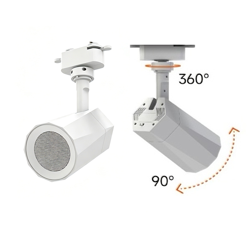 Track Rail RGB Speaker 12w Rail Adjustable Design Commercial System Lighting Speaker for Store and Showroom