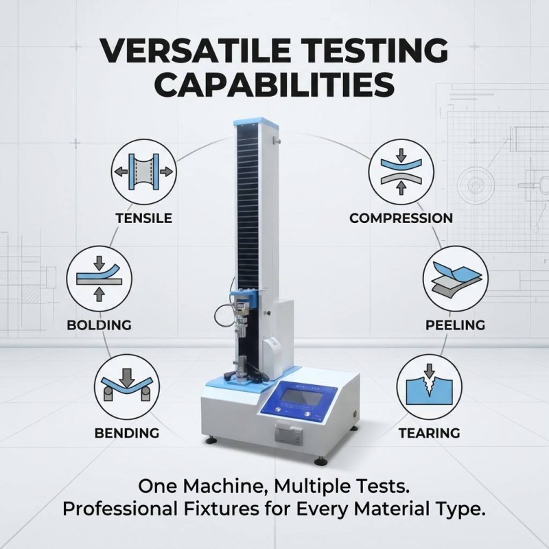 Single Column Servo Universal Tensile Testing Machine 5KN Peel Strength Tester for Plastic Film Adhesive Tape