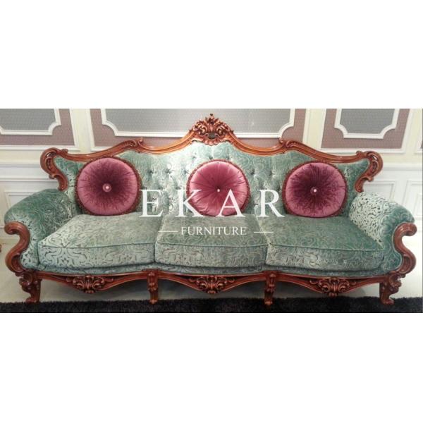 Italian Luxury Velvet Classic Furniture Living Room Sofa Set LS-A318T