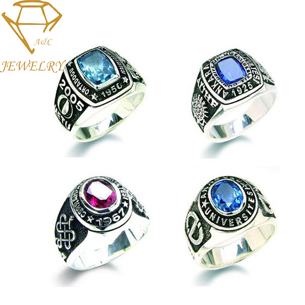 Deep Engraved Stainless Steel Mens Class Rings