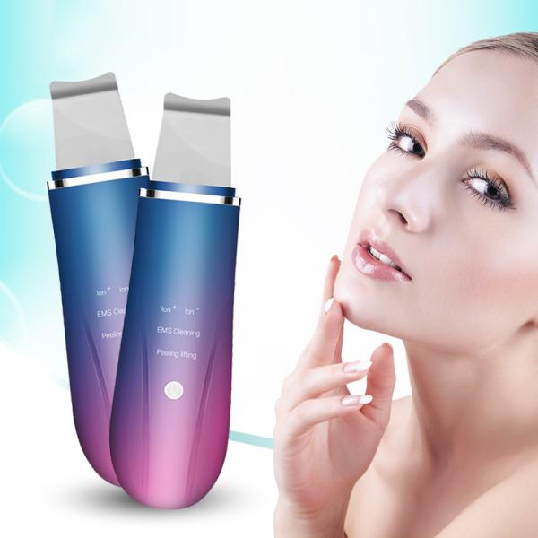 Ultrasonic Scrubber Acne Pore Cleanser Facial Beauty Device Microdermabrasion Ion