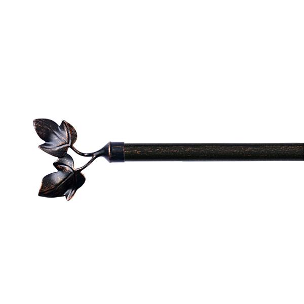 Big Two Maple Leaf Shape Curtain Pole Finials With Rings Indoor Decor