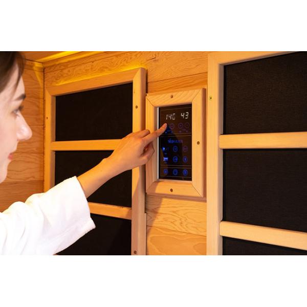 Double System Infrared And Steam Wood Sauna Room For Family Use