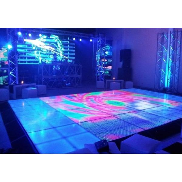 FCC Durable 0.5*0.5m Led Dance Floor Light Up Hire For Wedding P4.81mm