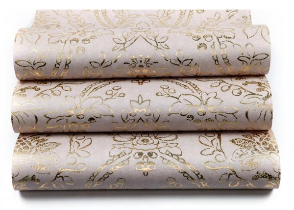 Bronzing Classic Gold Luxury Contemporary Floral Wallpaper For Living Room , European Style