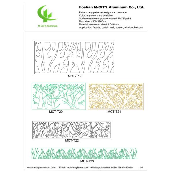 Дерево Алюминиевый перфорированный лист для фасадной облицовки ограждения садового закрытия экрана с 2 мм толщиной лазерной резки