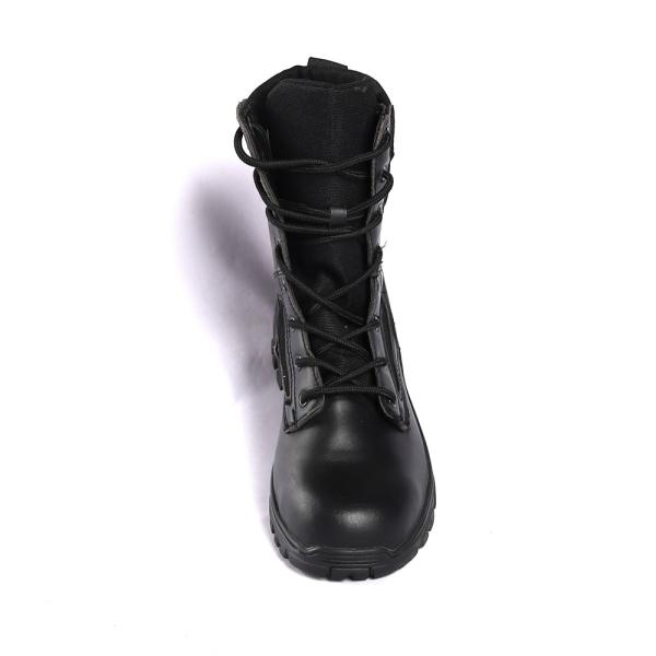 Steel Toe Fabric Black High Cut PU Sole Lace Up Closure Safetoe Safety Shoes