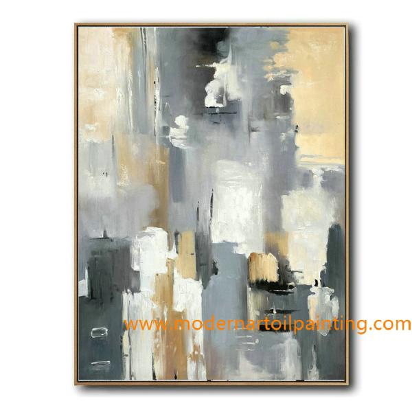 Handmade Abstract Gold Foil Oil Painting on Canvas Luxurious Thick Texture Wall Art for Living Room Decoration