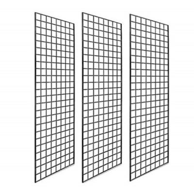 Gancho de Mesh Wire Grid Panel Clothes do metal com o organizador Stand do vestuário da grade das rodas