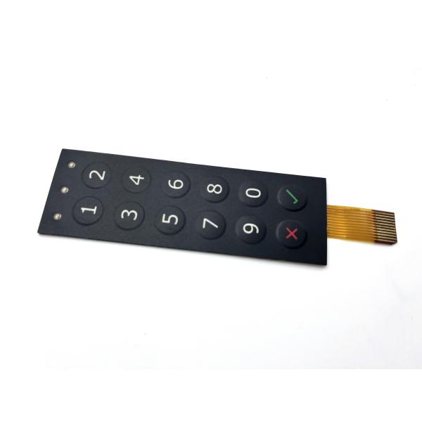 500K Cycle Small Membrane Push Button Switch With Pantone Color LED Windows