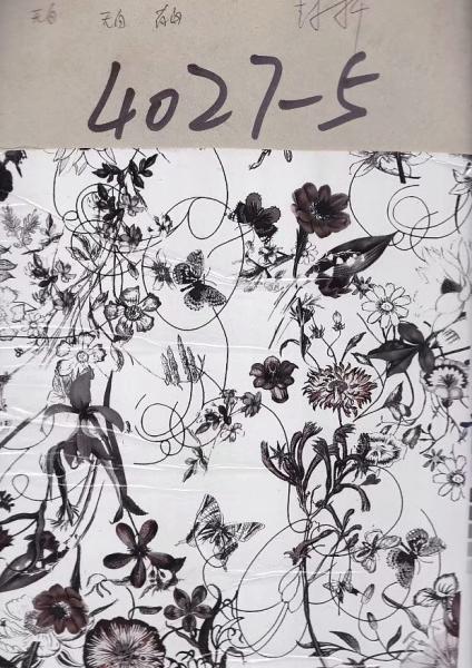 Transfer foil for leather  Flower design transfer film for pvc leather G4027 Hot stamping foil for pu leather