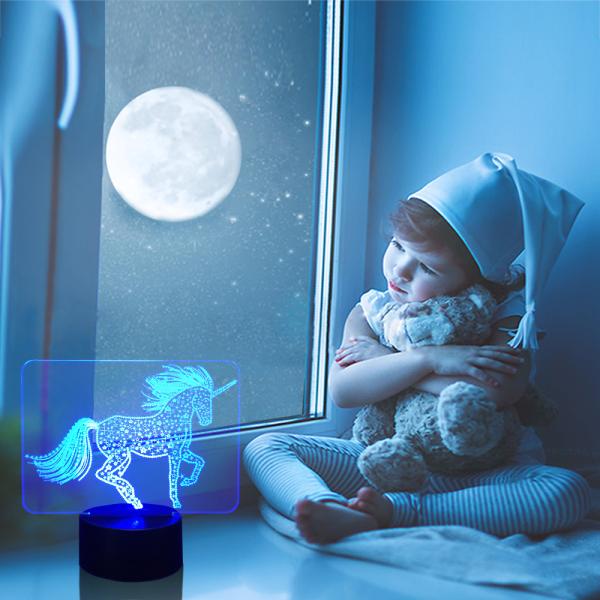 Unicorn 3d Night Light 7 Colors Change with Remote Night Lights for Kids Room Decor or Perfect Gift for Kids
