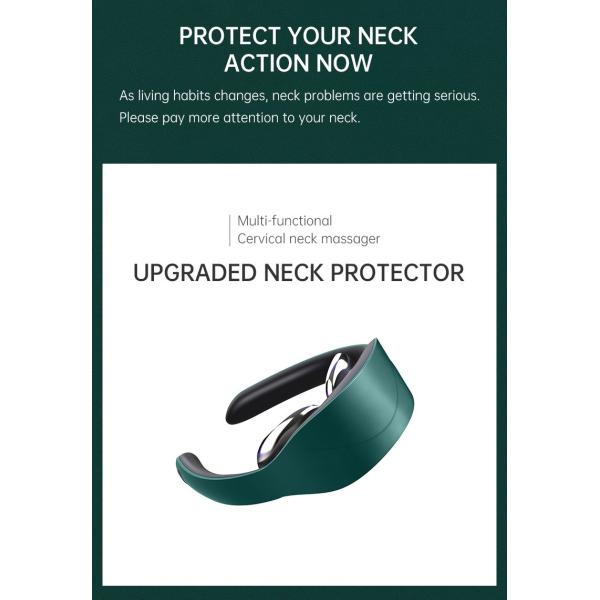 Мини беспроводные ДЕСЯТКИ Massager шеи пульсируют горячее кровообращение обжатия 500mAh