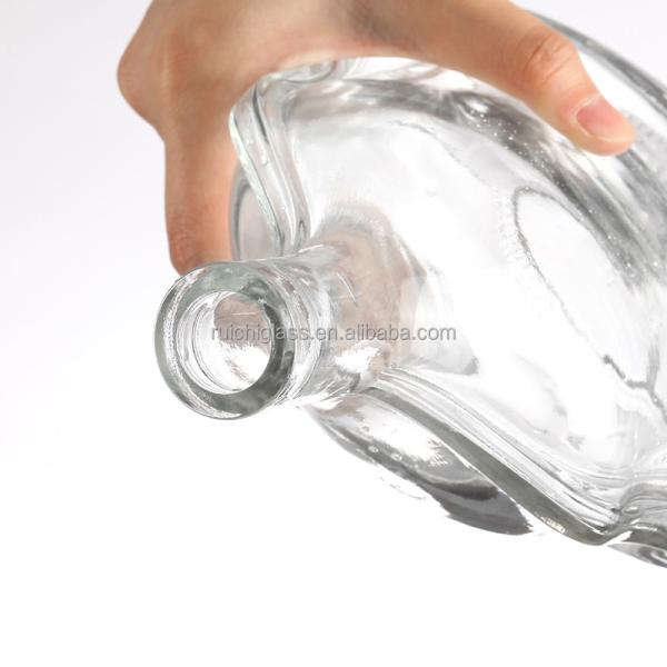 Garrafa de vidro vazia para marcas de bebidas alcoólicas de primeira linha uísque brandy rum e gin