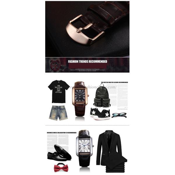 068A Square Bezel Watch Own Brand Made-in-China Stainless Steel Back Watch Quartz Watches