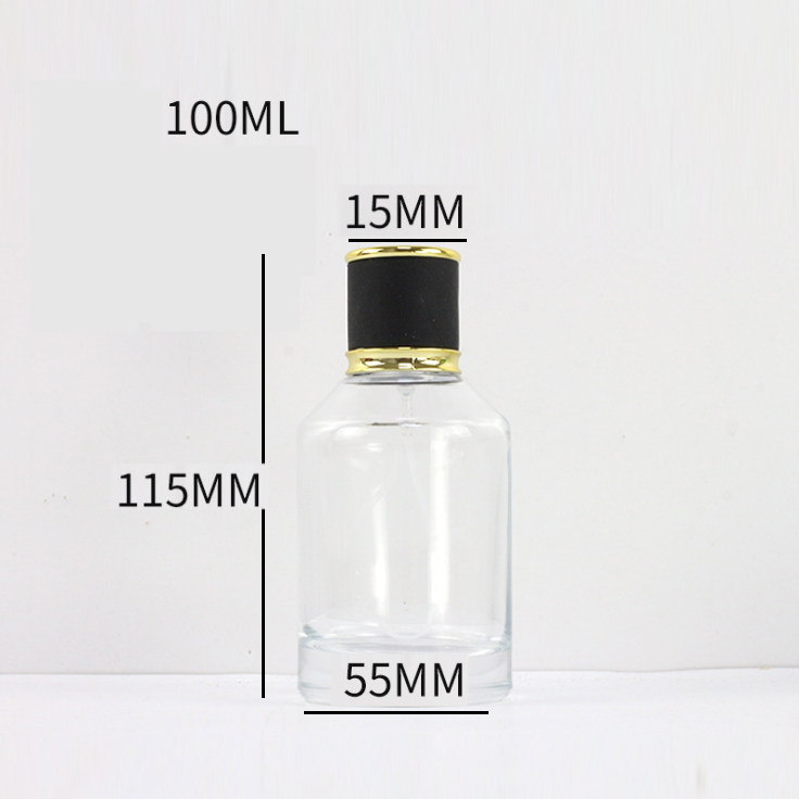 Изготовленные на заказ роскошные 15mm гофрируя флаконы духов косметических контейнеров стекла шеи толстые стеклянные материальные