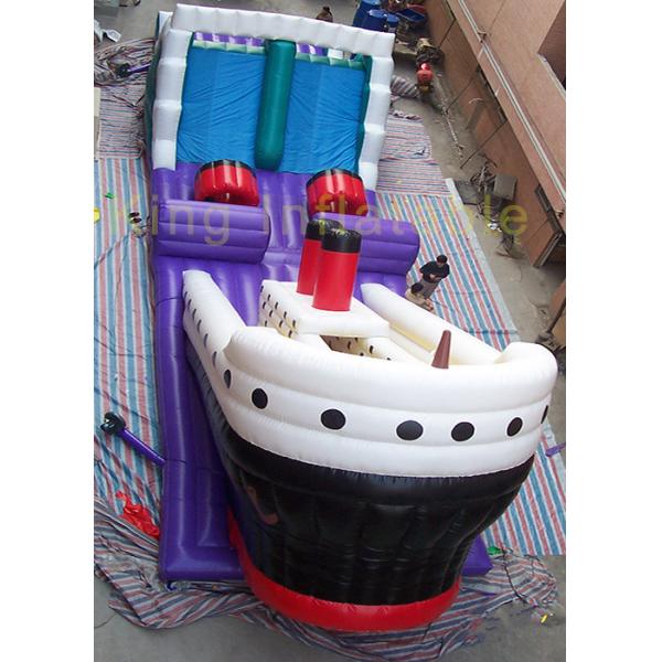 Corrediça seca inflável enorme verde do curso de obstáculo do CE com parede de