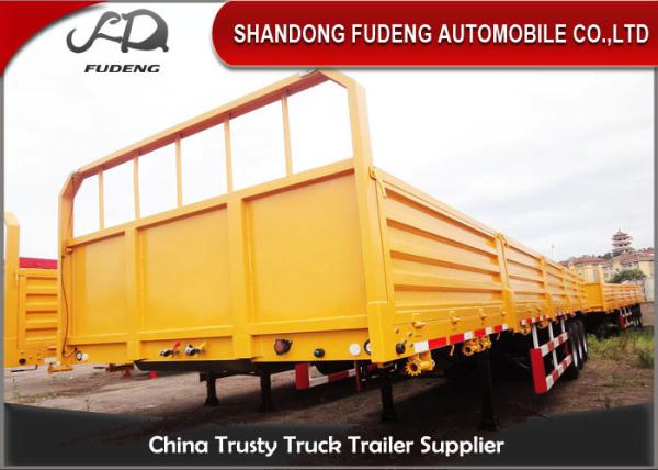 Multi Function Side Wall Semi Trailer , Fence Semi Cargo Trailer with Fuwa axle