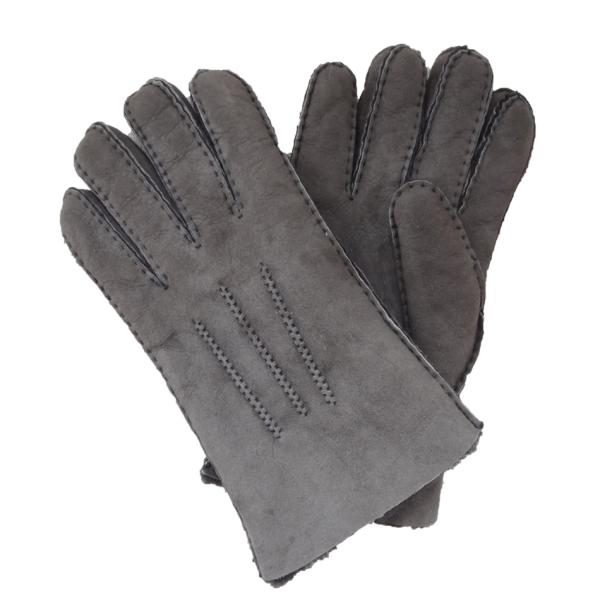 Spanish Merino Sheepskin Double Face Leather Winter Gloves Hand Sewn Men Gloves