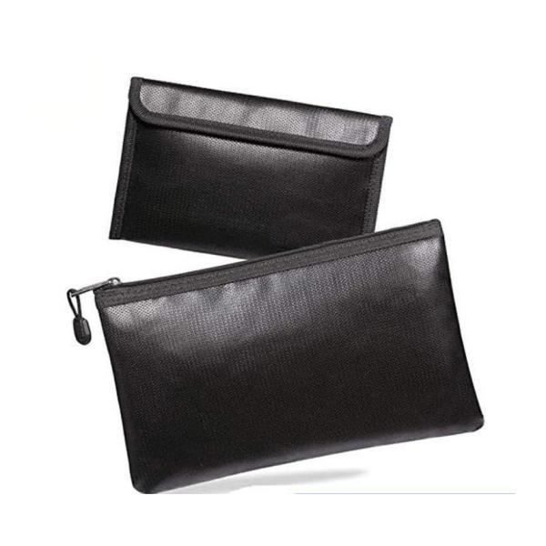 Fireproof Document Bag Waterproof High-Temperature Resistant Storage Pouch for A4 Files Business and Home Use Moisture-Proof & Zipper Seal