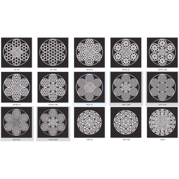 100 m de corda galvanizada a quente plataforma suspensa peças sobressalentes 8,3 mm de diâmetro