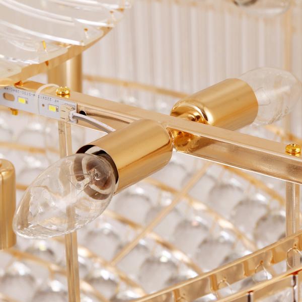 JYLIGHTING Lámparas colgantes de lujo para el vestíbulo del hotel, estilo europeo, gran villa, araña de cristal, control remoto, cuadrado, blanco cálido, para habitación, lámpara colgante de cristal