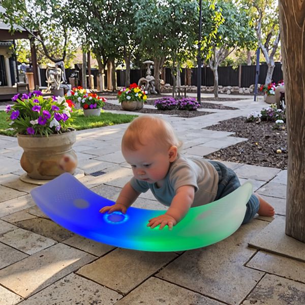 Interactive Kids Sensory Balance Board - Eco-Friendly PE Plastic Wobble Board for Physical Training & Play